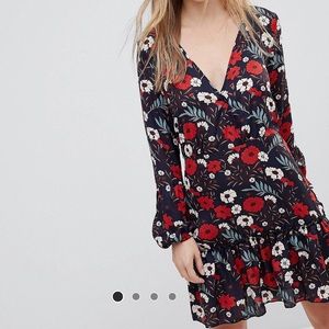 ASOS PARISIAN floral wrap front dress